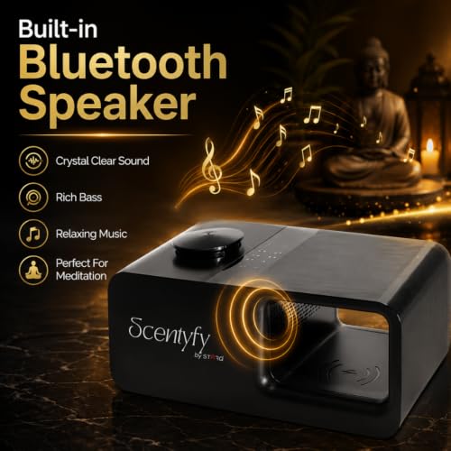 Image of SCENTYFY by STARQ Trinity 3-in-1 Smart Perfume Diffuser with Bluetooth Speaker & Wireless Charger, Aromatherapy Essential Oil Diffuser, Home, Office & Bedroom Decor