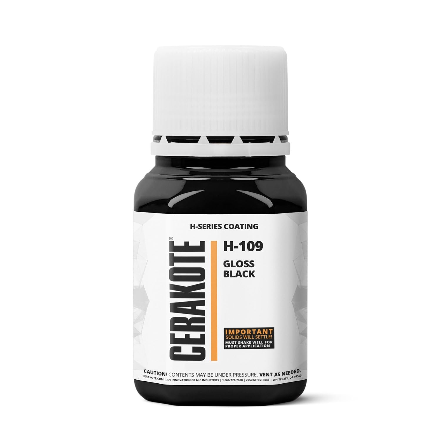 CERAKOTE (Oven Cure) H-Series Gloss Black [ 4oz ] H-109T -Our Ceramic Technology Combines Performance with Color on All- Metals, Polymers + More - (