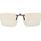 Vyzia Blue Light Blocking Clip-on Computer Lenses for Women and Men | Fits Over Glasses | Reduce Eye Strain, and Sleep Better | Anti-Blue Light Filter Clip for Gaming, and Digital Screens Use