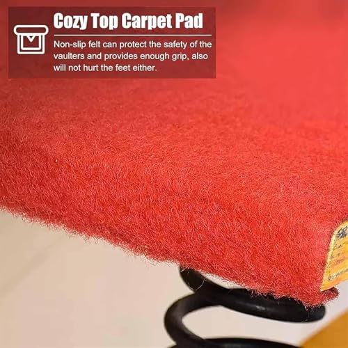 Springboard Gymnastics Equipment with Steel Springs & Jump Pad, 9-Spring Design for Sports Clubs, Ideal for Training, Performance, and Skill Development