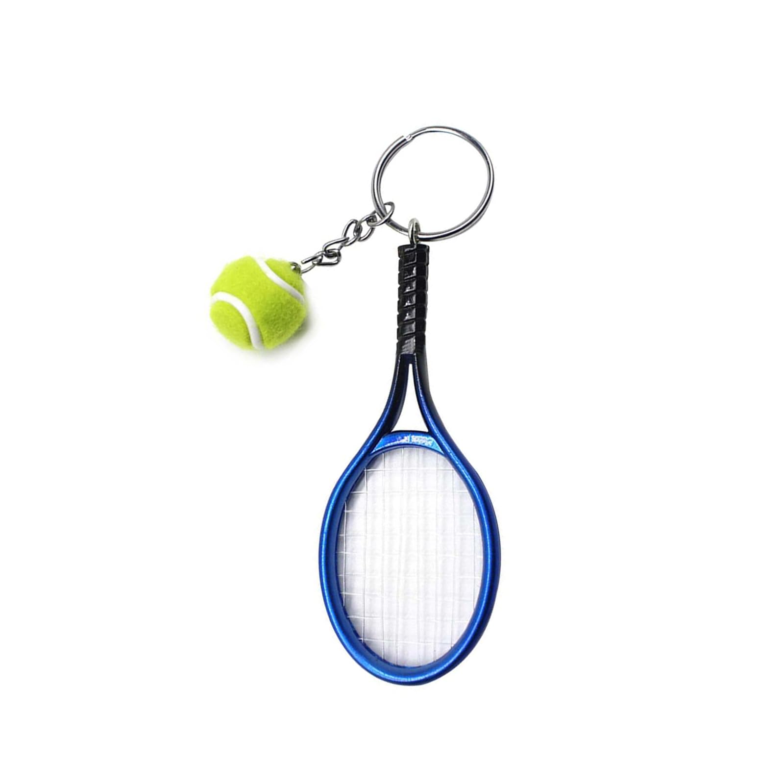 Llavero Raqueta de Tenis con Mini Pelota, Accesorio Decorativo para Coche