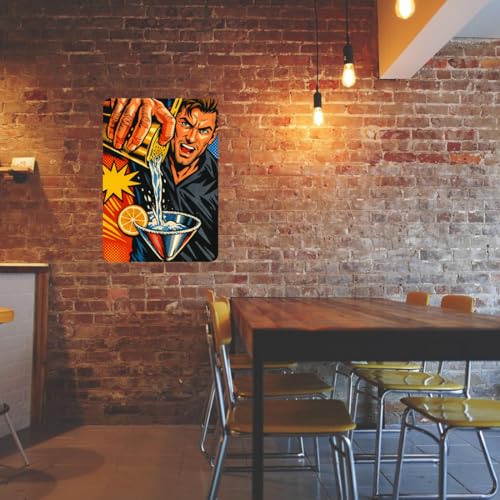 Image of Zesta Bathroom Decor Items Washroom Decor Tin Sign | Aesthetic Posters Wall Poster for Bedroom | Magnetic Cafe Decoration Items /Restaurant Decorations Items | Quirky Home Decor Bar Accent (Bar (2))