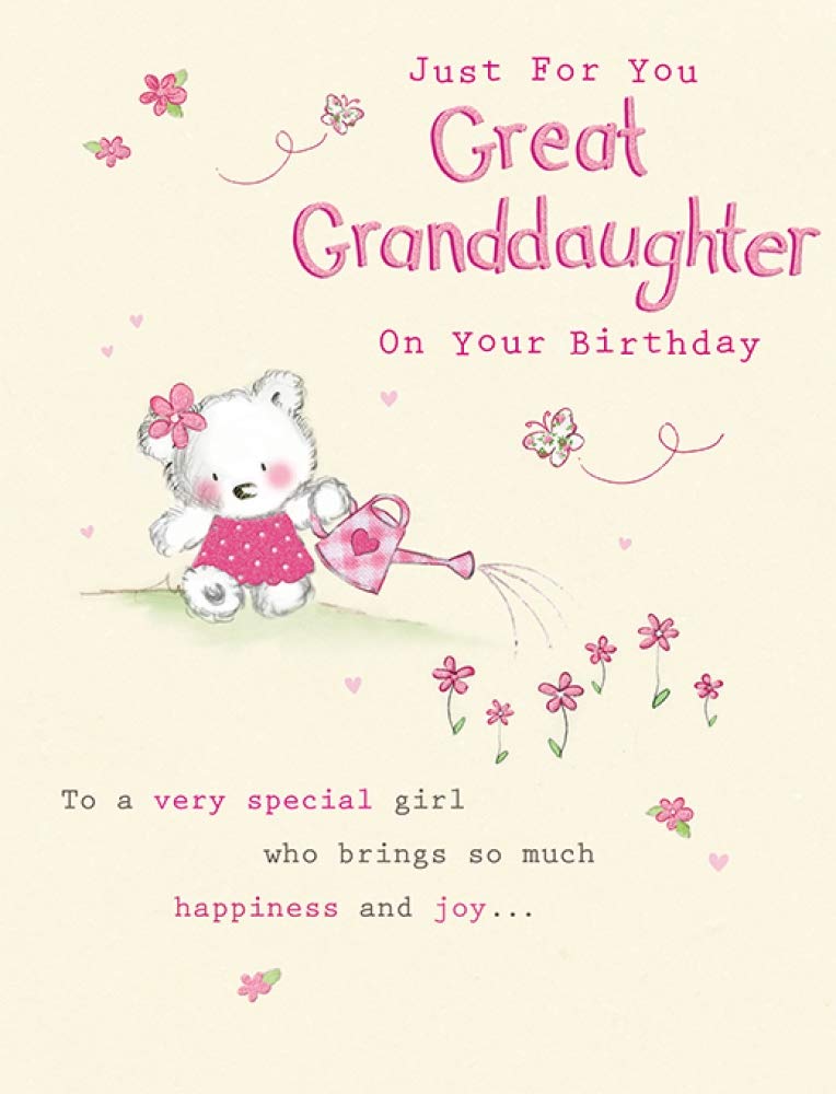 Piccadilly Greetings Cute Birthday Card Great Granddaughter - 8 x 6 inches