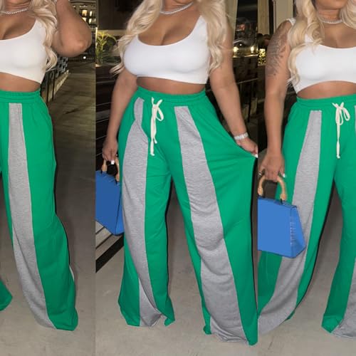 YOOTIKO Women Baggy Sweatpants Lounge Pants Drawstring Elastic Waist Straight Wide Leg Palazzo Pants4