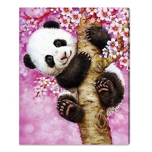 Umfarvt 5D Diamond Painting Panda-Haus - DIY Diamantbild 30x70cm Für Wanddekoration