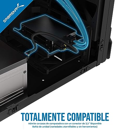 SABRENT Kit de montaje de unidad de disco duro interno de 3.5" a 2 unidades de estado sólido (SSD) / 2.5 pulgadas, incluye cables SATA y de alimentación [BK-HDCC] - imagen 4