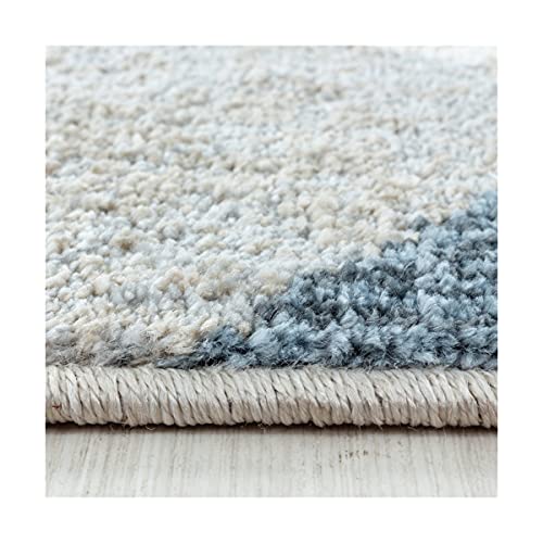 Tapis géométrique triangle moderne multicolore à poils courts résistant 80x250 cm - 5