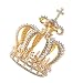 Lurrose Corona Dorada de la Boda Corona barroca Vintage Tiara Rhinestone Perla...
