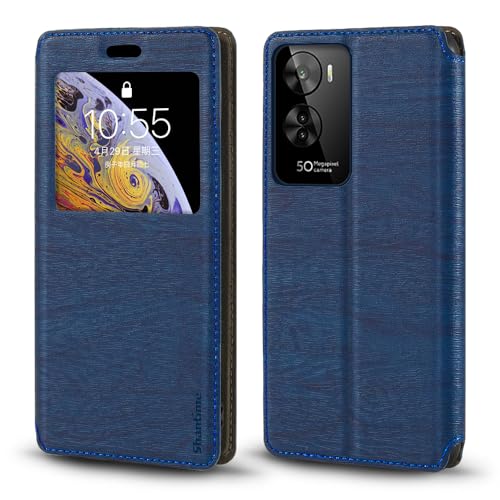 Custodia Flip con Finestra Compatibile con BQ 6761L Unit Display Visibile Chiusura Magnetica Invisibile e Slot CartaBlu pelle