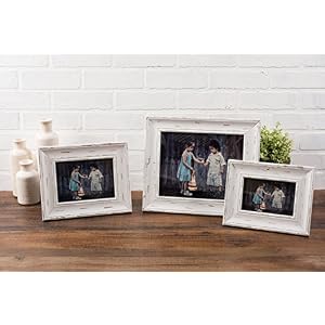 DII Distressed Wooden Picture Frame Collection Rustic Farmhouse Inspired 4×6 White