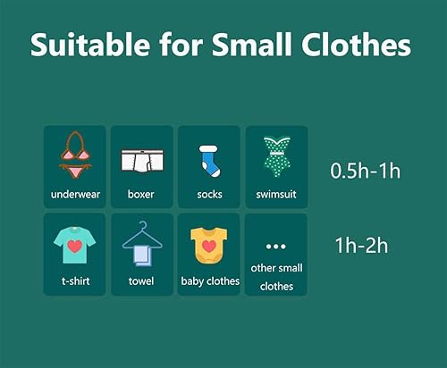 Miniatura 5 de Secadora de ropa portátil compacta y ligera para viajes, camping, RV, ropa interior de crucero, bragas, trajes de baño, calcetines, ropa de bebé,