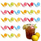 Material Saludable: Marcadores de bebida está hecho de silicona de calidad alimentaria, el material es seguro e inofensivo, suave y elástico, fácil de limpiar, reutilizable y duradero.
