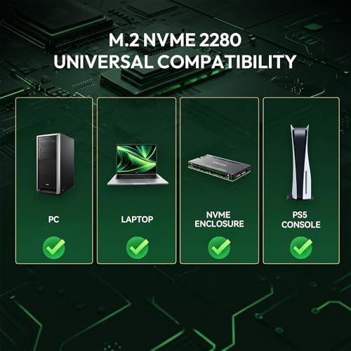 Image of KingSpec 1TB M.2 NVMe Gen3 SSD 2280, 3500MB /s Read Speed, for Laptop PC