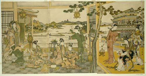 Tableaux Mural sur Toile Utamaro pour une Ambiance Zen de Chambre