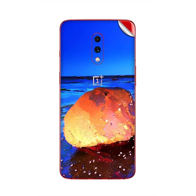 GADGETS WRAP Printed Vinyl Skin Sticker Decal for OnePlus 7 - Beach Stone Multicolor