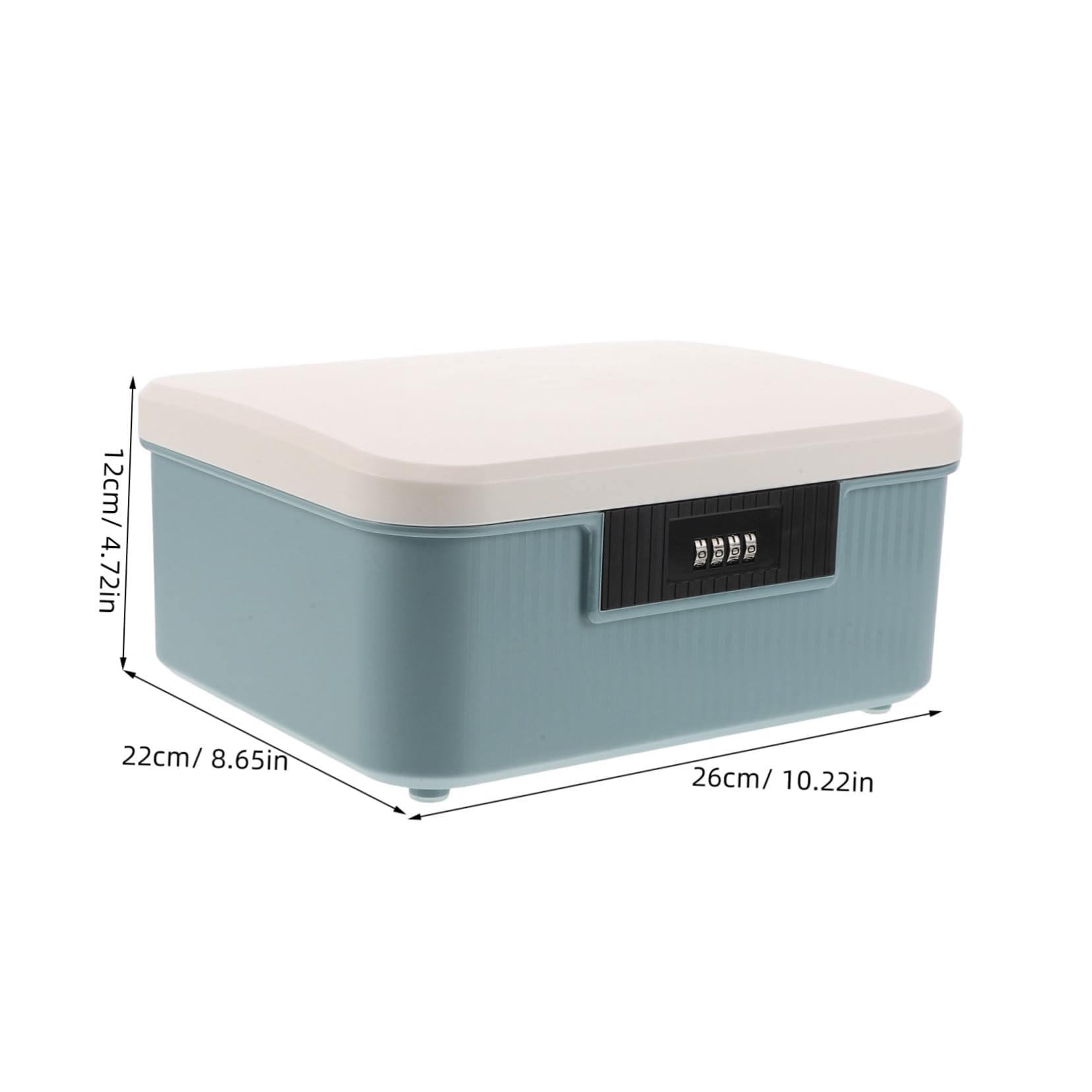 Scatola di Archiviazione con Blocco Combinazione Portatile Antishock per Documenti e Oggetti Personali e Privacy per Ufficio e Casa