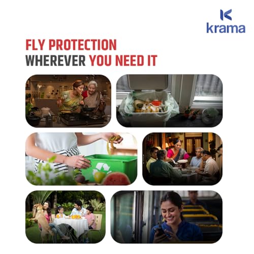Image of Krama Natural Fly (Insect) Repellent Spray 300ml (Vegan /No-Killling) Bees,Fruit Flies,Drain Flies, House Flies Insect Repellent for Home, Kitchen & Outdoor - Neem, Eucalyptus &Citrus: Kids & Pet Safe