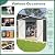 KEIKI 10x12 FT Outdoor Storage Shed, Weatherproof Utility Garden Tool Shed with Door & Lock for Garden Patio Lawn Poolside, Black