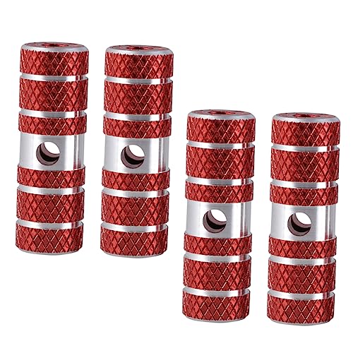 Anneome Bicycle Pegs Red Aluminum Alloy Cylinder Pedals Stunt Pegs for Mountain Bike Accessories