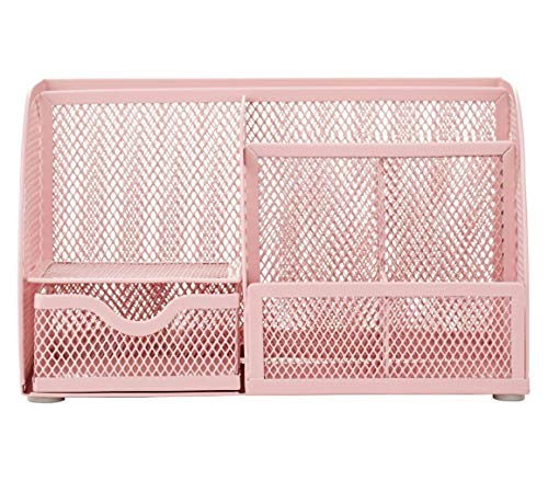 Annova Organizador de mesa de malha para escritório com 7 compartimentos + gaveta/mesa organizado pa