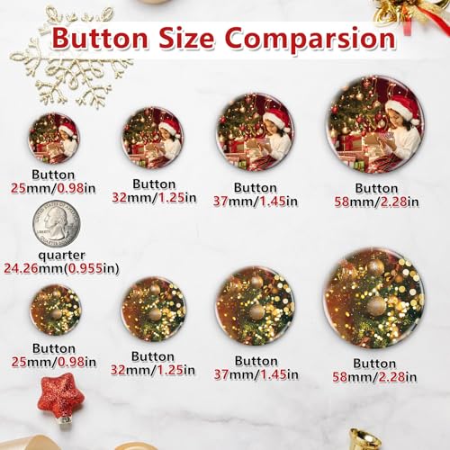 100 Sets 2.28 Inch Button Maker Supplies 58mm Button Making Supplies Blank Button Pins Metal Round Badge Button Parts Making Kit for Button Maker Machine with Metal Cover,Metal Back Pin Cover