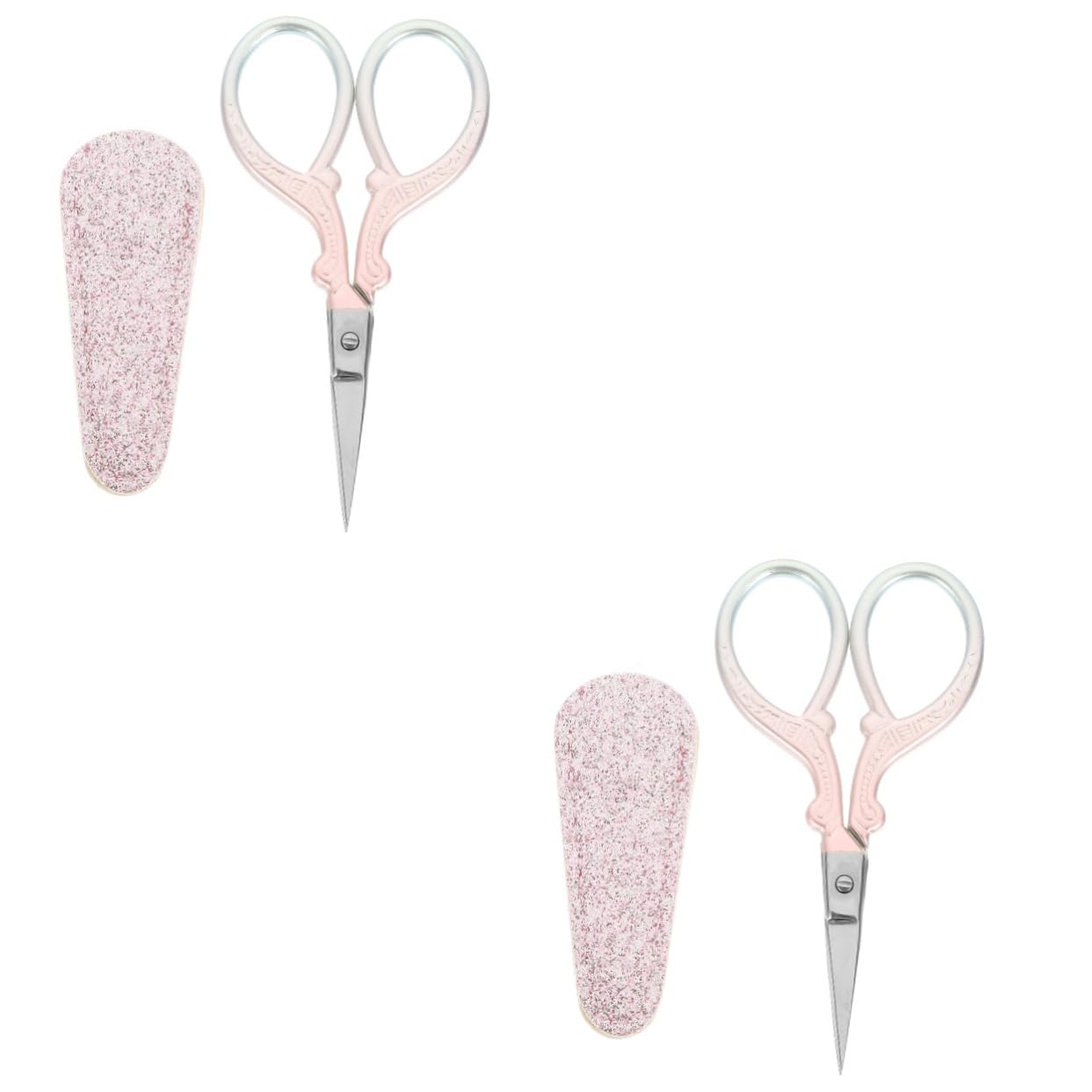 Lurrose 2pezzi Forbice Da Ricamo Per Cucito Ergonomica Cesoia Portatile Con Protezione Strumento Fai Te Per Artigianato Design Leggero e Maneggevole Colore Gradiente Glitterato