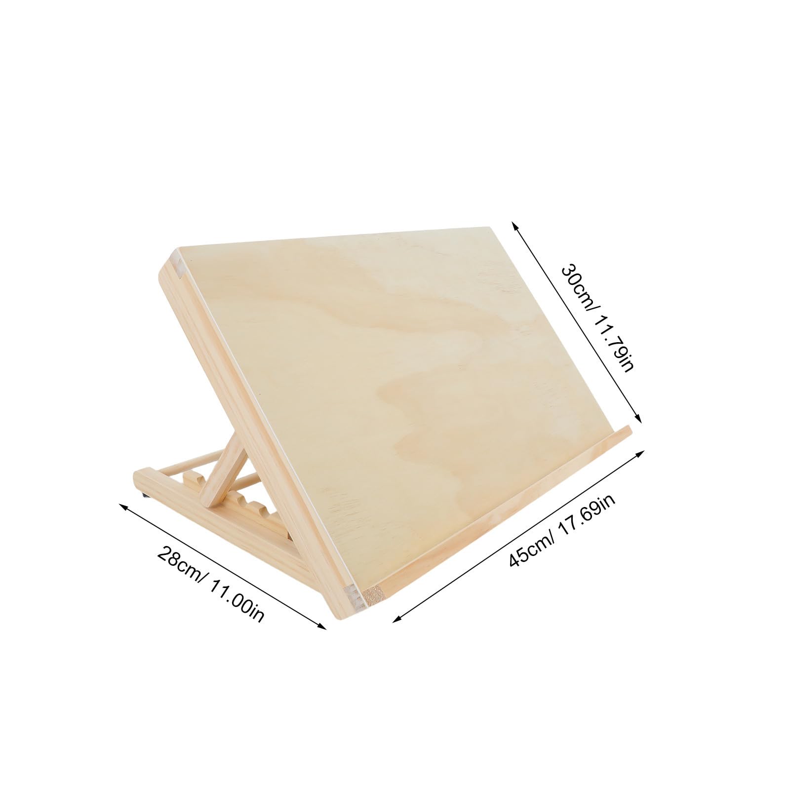 ULTECHNOVO Caballete de Mesa de Madera Beige Ajustable Cuatro Alturas para Dibujo y Pintura en Escritorio de Oficina o Hogar