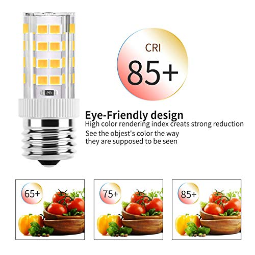 Unitedlux E17 Led Bulb For Microwave Oven Appliance 4W (40W Halogen Bulb Equivalent) Warm White 3000K Non-Dimmable Ceramic Body Microwave Oven Light Bulb (2Pack) #TOP4