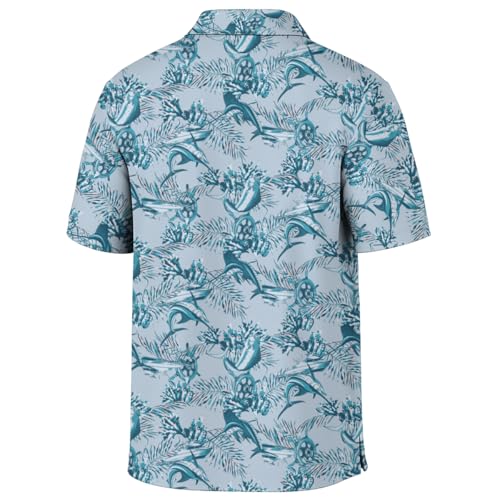 Palmyth Fishing Shirts for Men Polo Dry Fit Short Sleeve UPF 50+ Moisture Wicking Print Collared Fishing Polo Shirts2