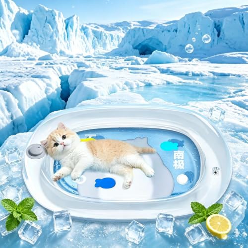 Almohadilla engrosada lavable tipo estera de enfriamiento para gatos activos 5