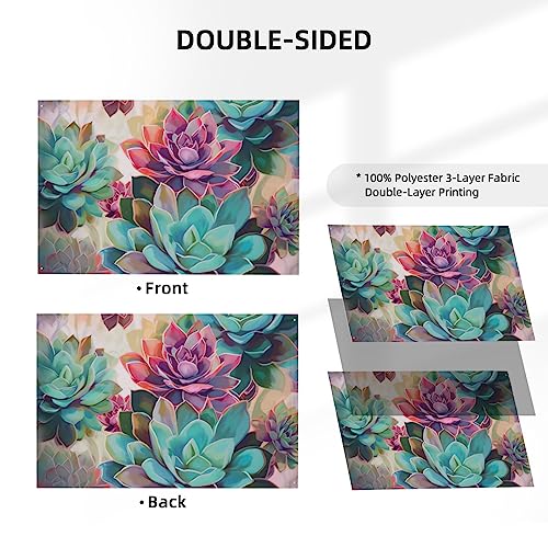 Drapeau plantes succulentes 1,2 x 1,8 m, une idée cadeau originale pour passionnés de jardin