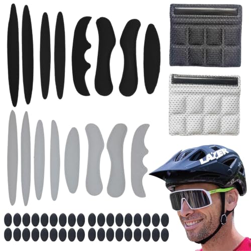 CATOR Almohadillas Casco Bici, 2 Kit de Almohadillas Casco Ciclismo EVA Acolchado para Casco de Bicicleta Espuma para Casco de Bicicleta Universal Recambio Almohadillas Casco Bici para Protección