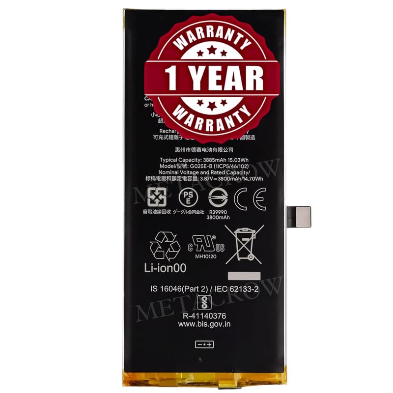 Image of Original G025E-B Battery Compatible for Google Pixel 4a (5G) - (3885mAh) - 1 Year Warranty JK1