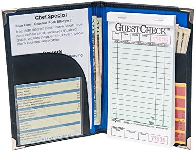Server Book for Waitress | Waitress book that fits in server apron | Waitstaff organizer book that fits server pads | Servers wallet | Waiter Book | Unlimited