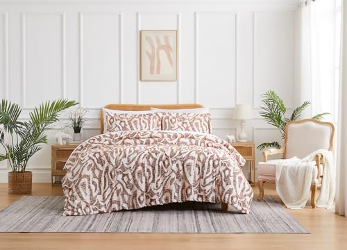 Southshore Fine Living Oversized California King Duvet Cover Set Khari Rust