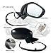 Lqito Right Passenger side Mirror Fits 2022-2025 HONDA CIVIC Sedan/Hatchback With Power Glass, Manual Folding, Match to Crystal Black Pearl Replace HO1321350 76208T20A01 (3 Pins)