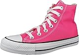 Divadames Womens High Top Lace Up Flat Canvas Pumps Ladies Casual Plain Shoes Size (Fuchsia, UK Footwear Size System, Adult, Women, Numeric, Medium, 4)