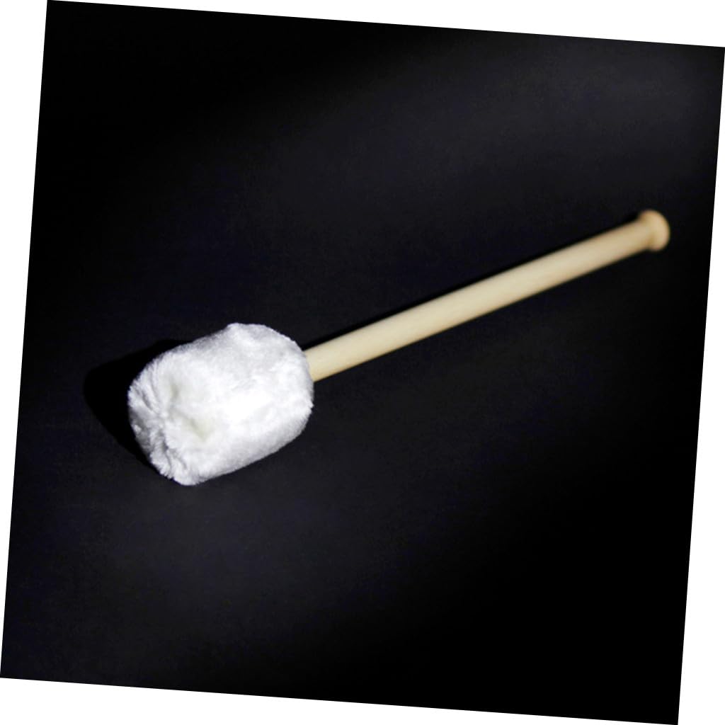 VANZACK Baqueta Para Bombo Con Mango De Madera y Cabeza De Fieltro white, Juego De Mazos De Batería Para Instrumentos De Percusión Profesionales y Estudiantes