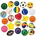 24 Stress Balls - Bulk Stress Relief Toys Assortment - 2.5" Stress Balls, Smile Face, Globe, Sport Balls, Hearts and Stars for Treasure Box Classroom Prizes, Party Favors, Or Just To De-Stress (2 Dozen) Assorted Designs and Colors for Kids, Adults and Teens