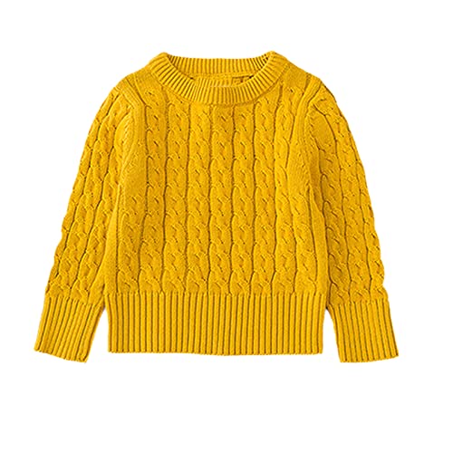 Yiqinyuan Baby Girls Pullover Sweaters Soft Cotton Boys Knitted Pullover Candy Color Kids Ribbed Sweater Children's Clothing