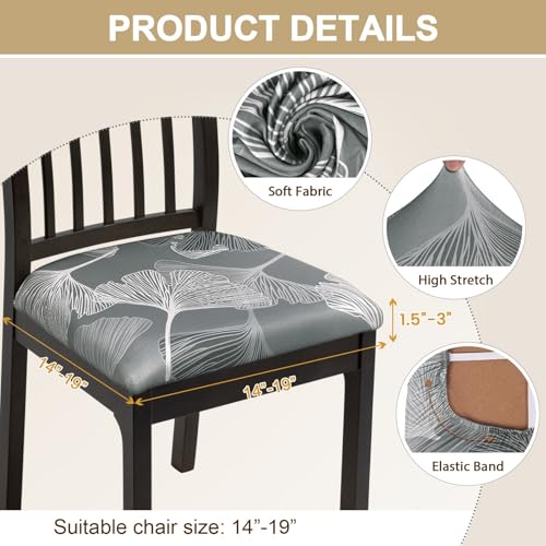 Image of SearchI Seat Covers for Dining Room Chairs Printed Chair Seat Covers 6 Pack