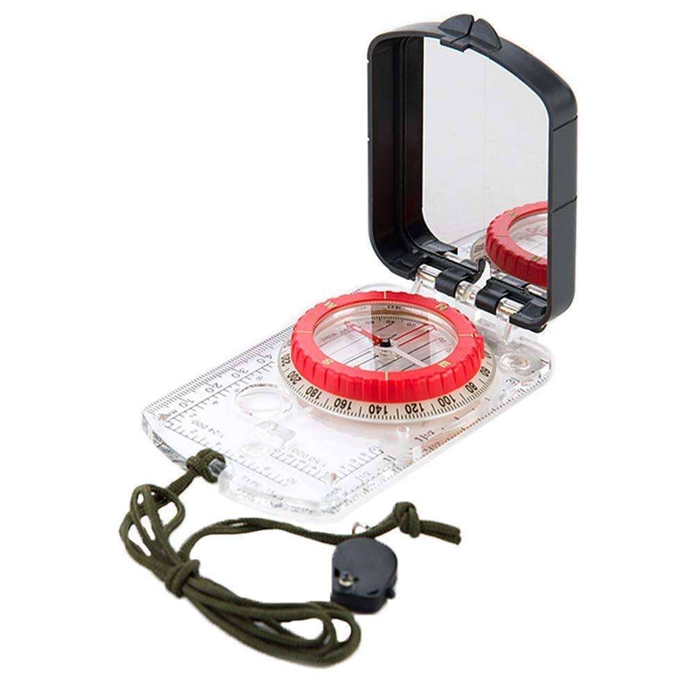 Loocower Portable Multi-explorer Compass With Mirror Map Reading, Camping, Hiking, Orienteering And Survival Mountaineering, It Is The Perfect Tool For Travellers, Hunters And Scouts, Perfect For Camp