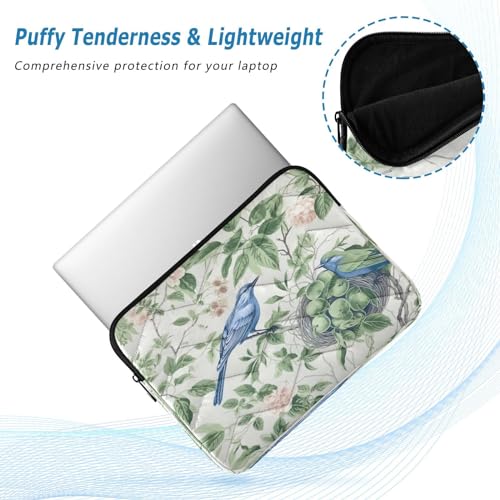 Funda para portátil 13-14 pulgadas impermeable con diseño de aves y hojas miniatura 5