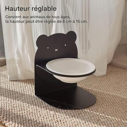 Gamelle chat céramique surélevée pour le repas quotidien des chatons