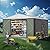 Zstar 10 x 8 FT Metal Outdoor Storage Shed, Waterproof Garden Steel with Updated Frame Structure & Lockable Double Door, Metal Sheds Outdoor Storage for Backyard, Garden, Patio, Grey