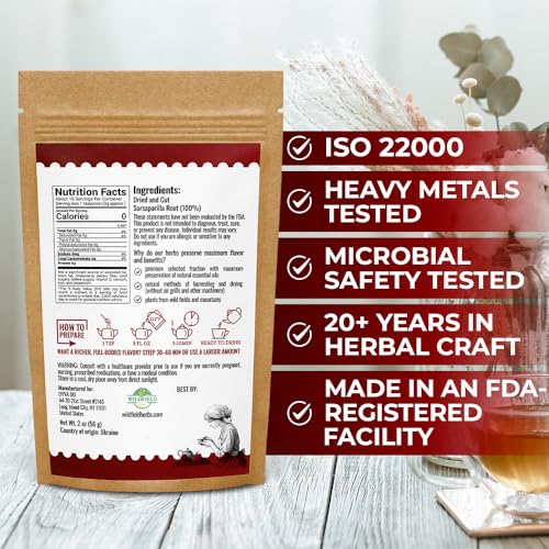 Image of 2 oz. Sarsaparilla Root Herbal Tea (Smilax Glabra) - 56g Sasperella Root Herb Raiz De Zarzaparella