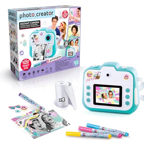 Studio Creator Photo Creator Instant , Kids Digital Camera with Built-In Printer, 250+ Dry Prints, 4GB Micro SD Card Included, Rechargeable, (CLK 004), Multicolor, 24.1 x 6.1 x 20.1 centimeters