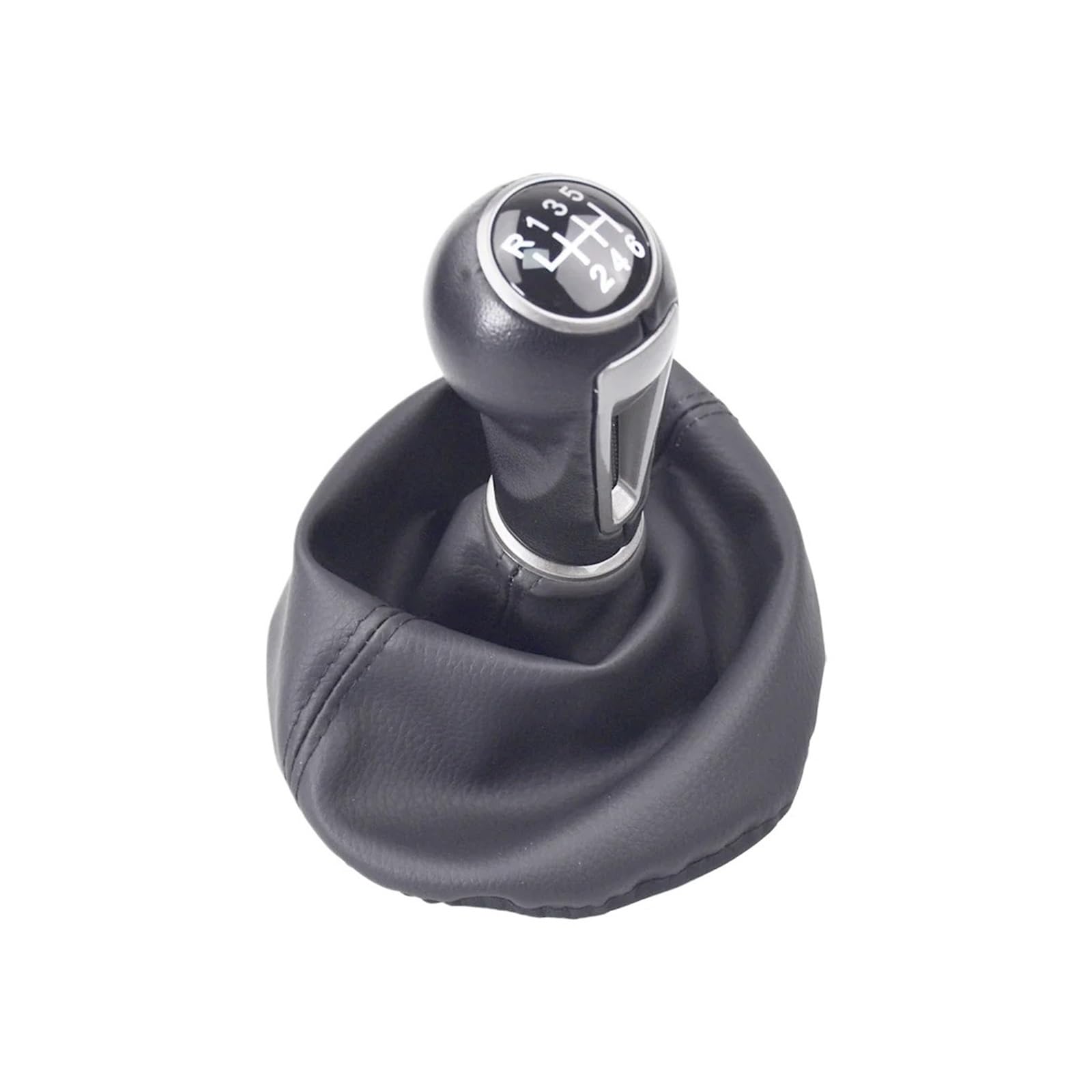 Qwqaab 6 Speed Manual Gear Knob For Seat For Ibiza Iv 10Mm 5/ R12345 R123456 Manual Gear Shift Knob Pu Gaiter Boot(6 Speed)
