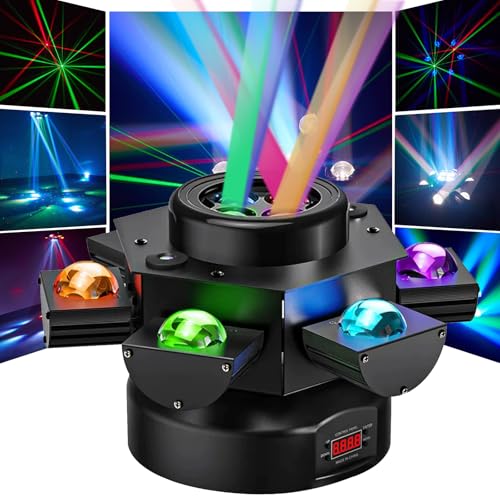 LED Moving Head Light, 10 Super Bright DJ Spotlight Stage Lightin...