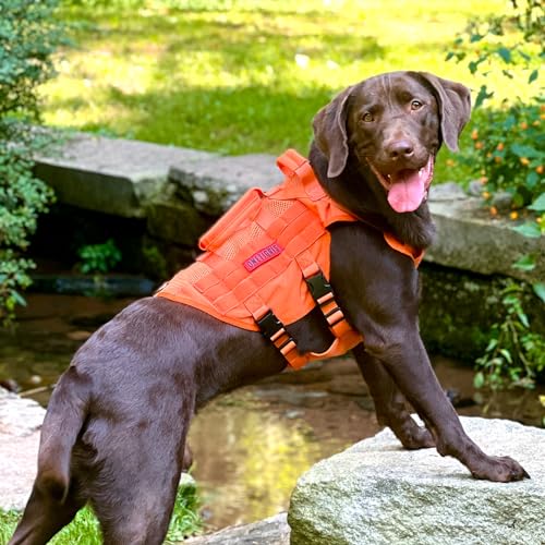 OneTigris No-Pull Hundegeschirr, AIRE MESH Einstellbar Sicherheitsgeschirr Ultra Atmungsaktiv für Große/Mittlere Hunde Brustgeschirr Hundeharness mit 2 Griffe Hundeweste